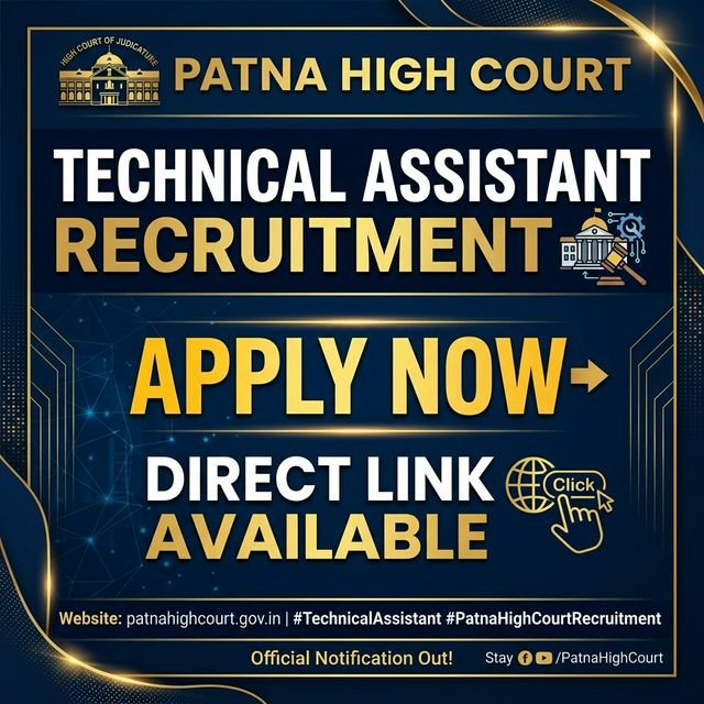 Patna High Court Technical Assistant Recruitment 2026 | Apply Online for 53 Posts Patna High Court Apply Now