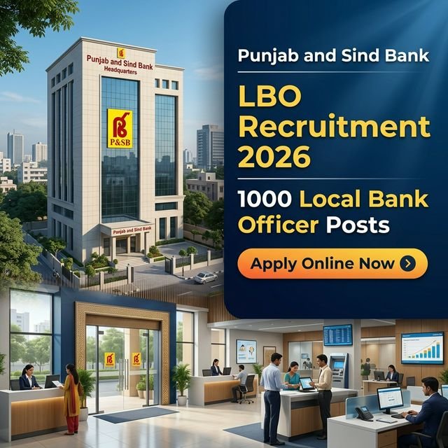 Punjab and Sind Bank LBO Recruitment 2026 | Apply Online for 1000 Posts